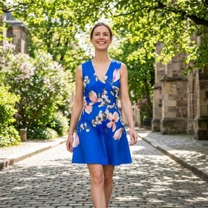 Ted Baker Blue Floral Mini Dress